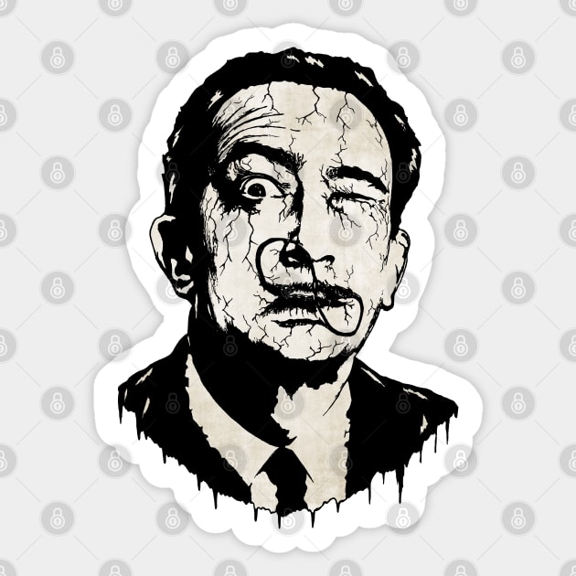 Salvador Dali Portrait Art Sticker by surmind